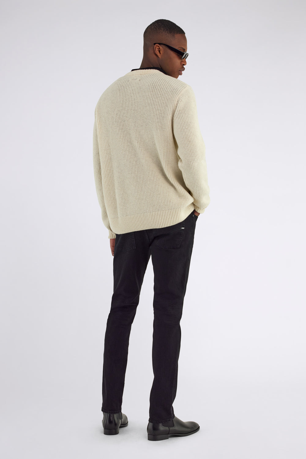 AUGUST BRAID 1298 - Maglione uomo Regular fit bianco - secondary image