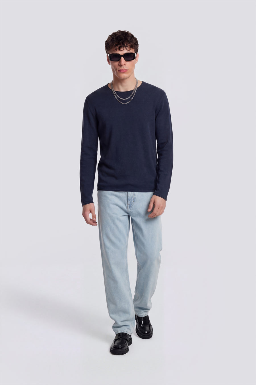 EATHAN 4706 - Men's Blue Regular Fit Shirt - main image