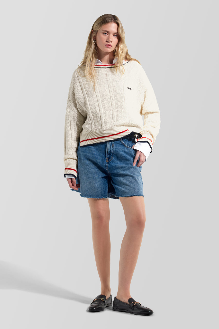 GREGHY 1029 - Maglia donna fit over bianca - main image