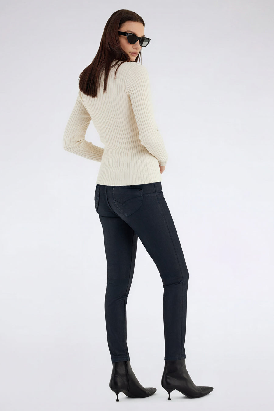 LUNA ROUND 1298 - Women's White Slim Fit Shirt - main image