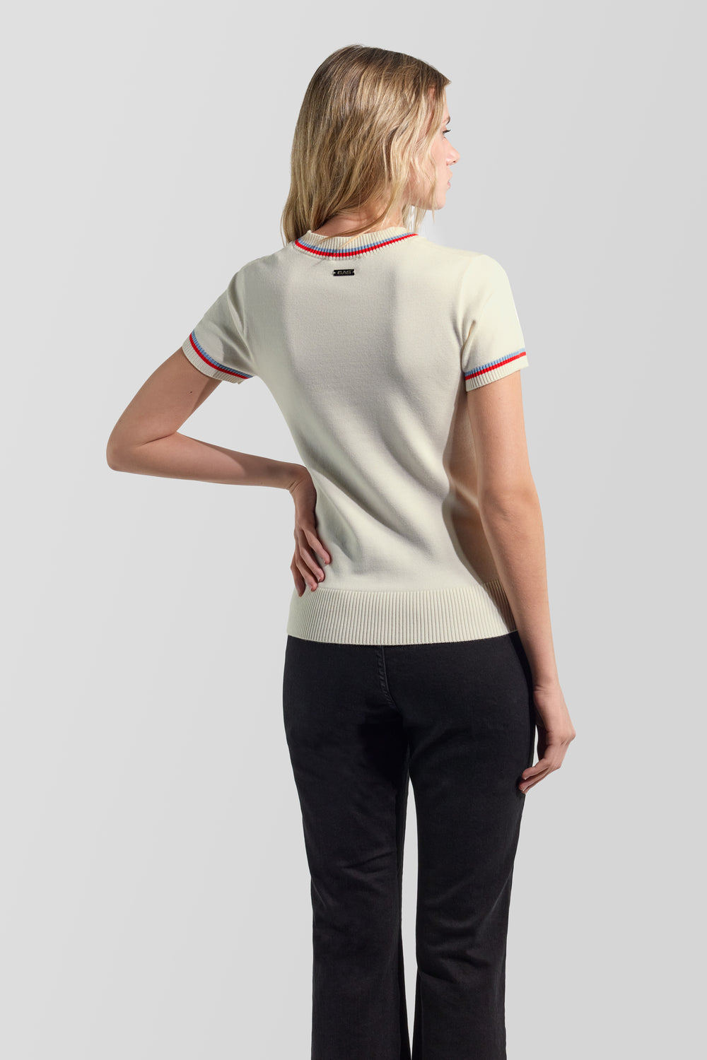ARIELLE M/C 1029 - Maglia donna a manica corta slim fit bianca - secondary image