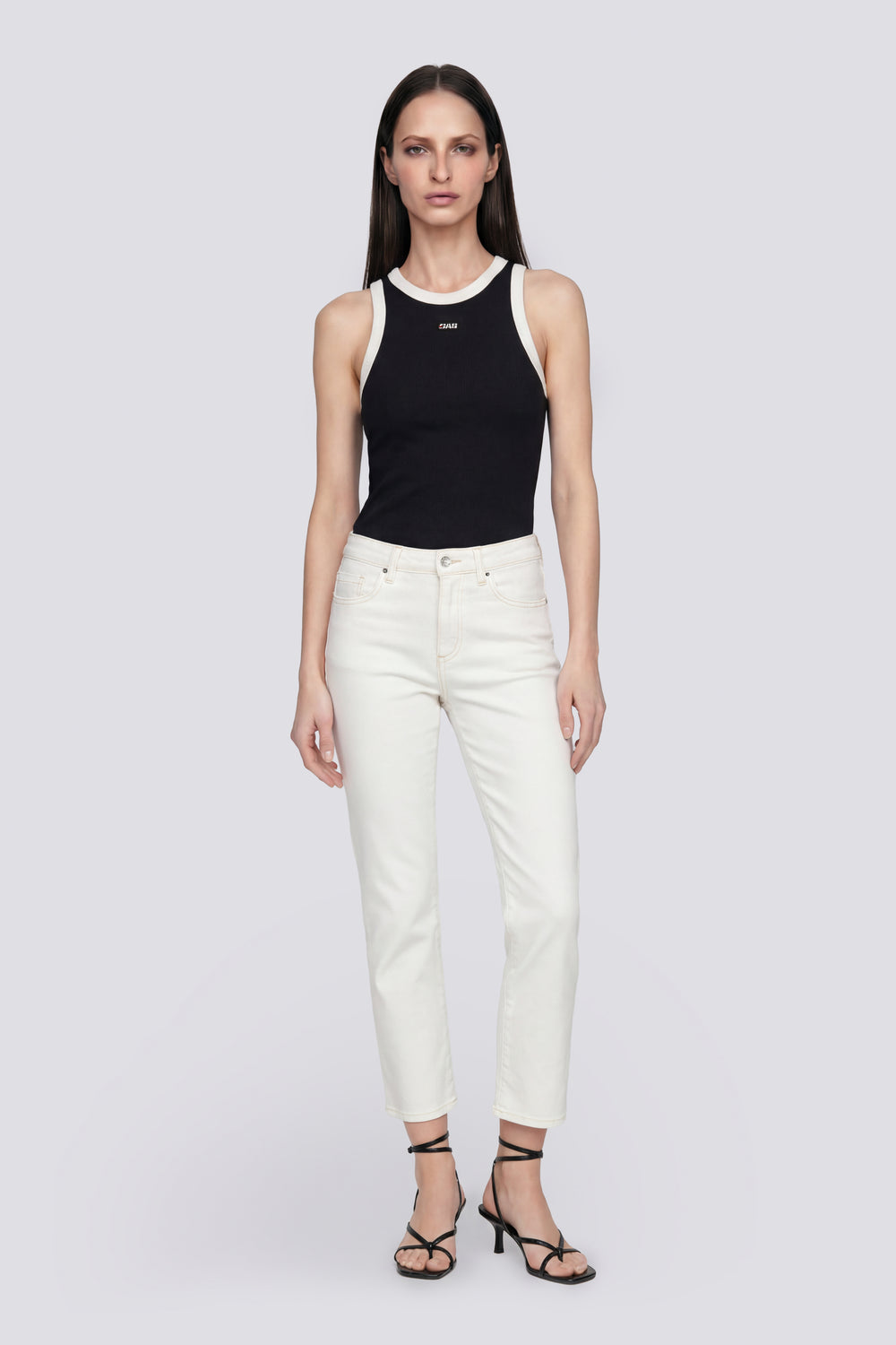 KARIS TOP HER. 0200 - Women's slim fit black top - secondary image