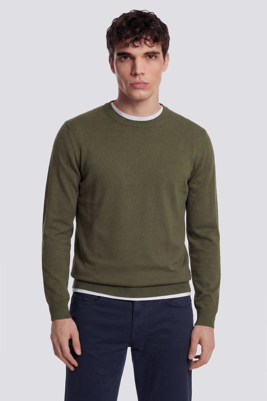 AVIER ROUND BACK 3649 - Maglia uomo regular fit verde - main image